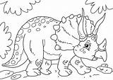 Triceratops Dinosaurio sketch template