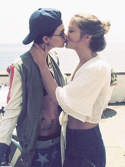 new couple ruby rose and harley gusman share independence day smooch
