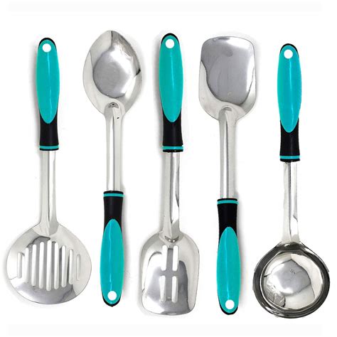 buy ansh boutique stainless steel cooking  serving spoon set great quality stainless steel