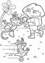 Coloring Dora Boots Pages Popular sketch template