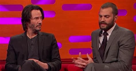 Bet You Never Thought You D See Keanu Reeves Ask Jamie Dornan About