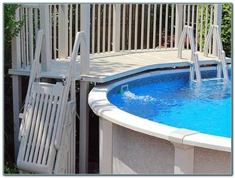 Above Ground Swimming Pool Deck Kit Pools Home Decorating Ideas