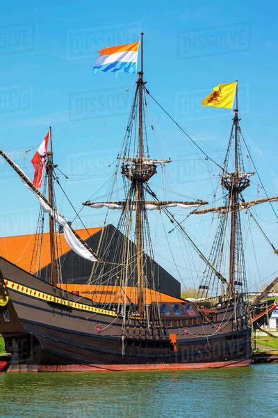 historic dutch sailing ship   museumhaven hoorn netherlands stock photo dissolve