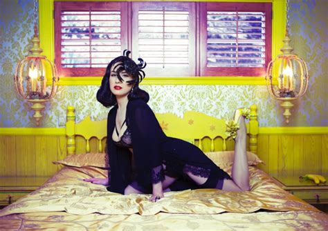 dita von teese sizzles in lingerie shoot fashion gone rogue