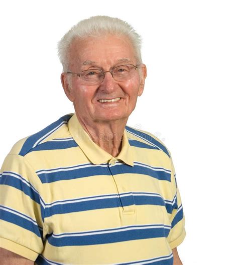 Happy Old Man Smiling Shot Against A White Background Sponsored