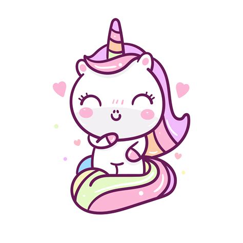 kawaii unicorn  vector art   downloads