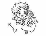 Cupido Cupidon Desenho Menino Disegno Coloritou Valentin Acolore sketch template