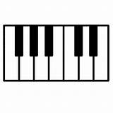 Piano Keyboard Silhouette Getdrawings sketch template