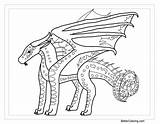 Wings Fire Coloring Pages Seawing Printable Kids Dragon Dragons Lineart Color Transparent Line Library Print Template Popular sketch template
