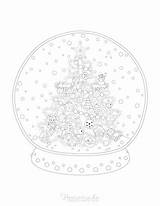Snowglobe Globe sketch template