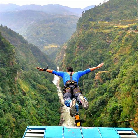 bungy jump nepal    resort canyoning swing high ropes