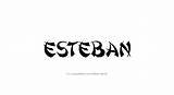 Esteban Tattoo Name Designs sketch template