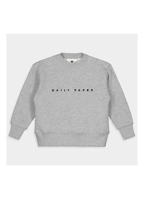daily paper alias sweater met logoprint grijsmele de bijenkorf