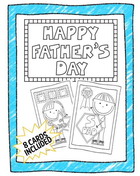 printable fathers day cards  kids boy cards father  cards