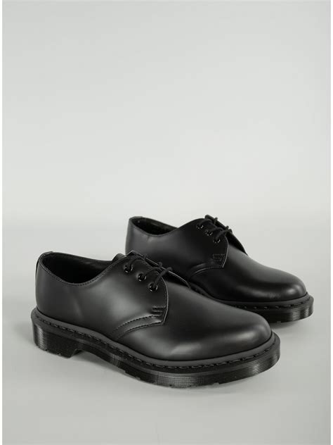 dr martens  mono smooth leather shoes black unisex