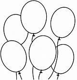 Balloon Coloring Pages Balloons Printable Drawing Colouring Clipart Six Line Air Template Hot Sheets Beautiful Birthday Color Cut Clip Kids sketch template