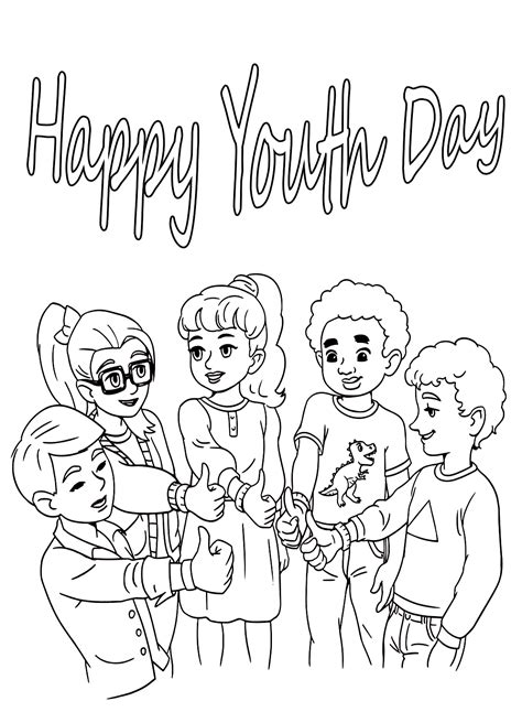 happy youth day coloring pages  printable coloring pages