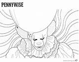 Pennywise Clown Getcolorings sketch template