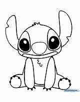 Stitch Coloring Pages Lilo Cute Printable Disney Disneyclips sketch template