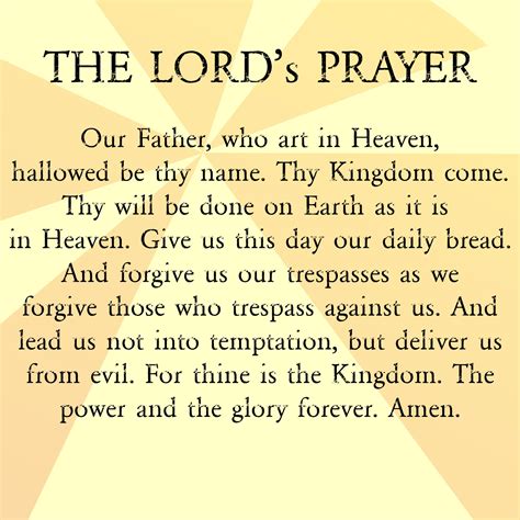 printable lords prayer