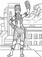Panther Shuri Pantera Wakanda Colorir Superhero Dibujar sketch template