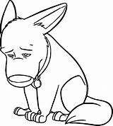 Coloring Unhappy Bolt Dog Pages Wecoloringpage sketch template