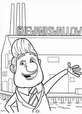 Coloring Swallow Chew Pages Meatballs Cloudy Chance Categories sketch template