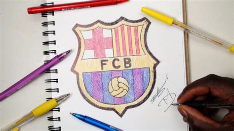 How To Draw The Fc Barcelona Logo Sketch Sunday 9 Youtube
