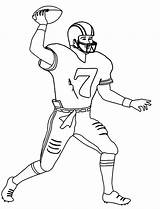 Coloring Pages Football Manning Player Printable Peyton Nfl Number Kids Template Homecoming Tailgate sketch template