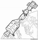 Ruimtevaart Geschiedenis Raumfahrt Geschichte Malvorlage Zo Soyuz 1975 Apllo Koppelen sketch template