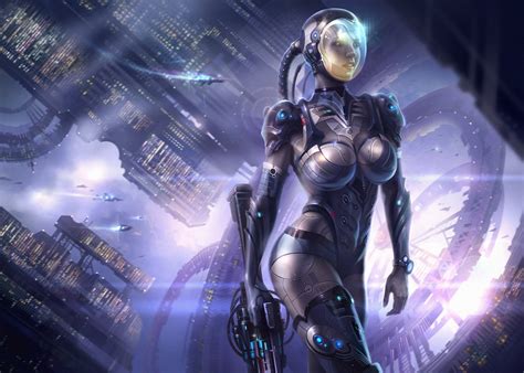 warrior girls robot cyborg wallpapers hd desktop and