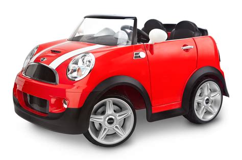 kidtrax red mini cooper   car toys games ride  toys safety powered vehicles