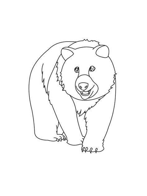 easy bear coloring page