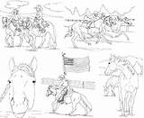 Barrel Racing Pages Coloring Horse Realistic Template sketch template