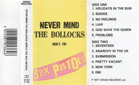 never mind the bollocks heres the artwork albums sex pistols