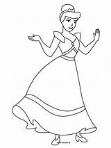Cendrillon Princesse Cinderella Coloring Coloriage Imprimer Colorier Dessins Dessin Princess sketch template