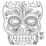 Coloring Sugar Skull Pages Print Everfreecoloring Printable Adults sketch template