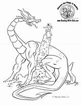 Coloring Pages Dragons Dragon Popular sketch template