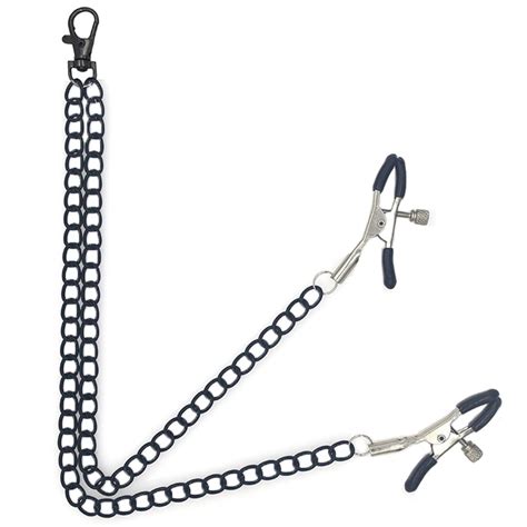 nipple clamps women sex slave metal chain breast clip bdsm bondage