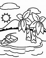 Island Coloring Pages Deserted Sheets Colouring Printable Kids Print Crayola Color Nature Desert Theme Gif sketch template