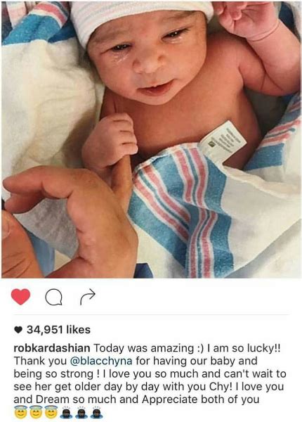 rob kardashian gushes over daughter dream says she looks exactly