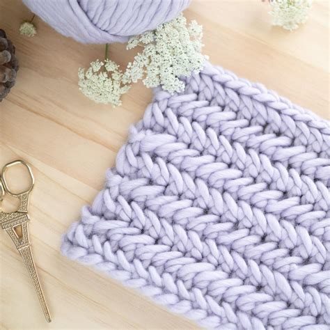 herringbone single crochet stitch allfreecrochetcom