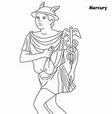 Mercury Mercurius sketch template