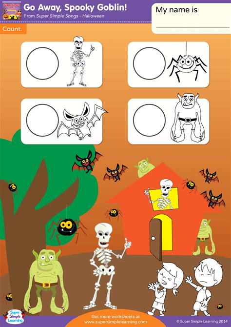 spooky goblin worksheet count super simple