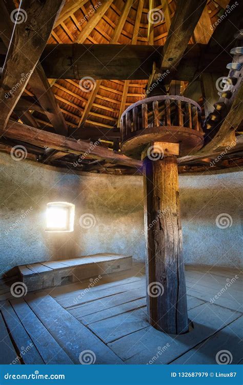 traditional windmill interior stock image image  architecture grinding