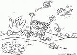 Coloring Jelly Spongebob Pages Fish Chased Printable Print Color Book sketch template