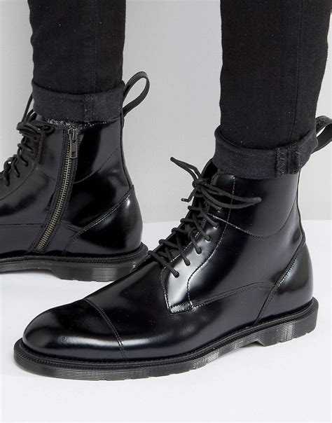 dr martens winchester  eye lace zip boots boots black boots dr martens boots