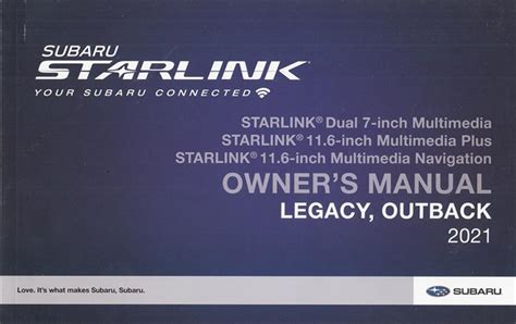 subaru legacy outback starlink navigation multimedia system