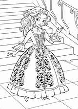 Elena Avalor Coloring Kids Color Pages Print Beautiful Characters sketch template