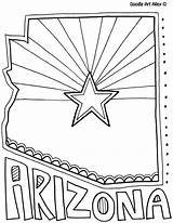 Arizona Coloring Pages States United State Flag Doodles Doodle Printable Sheets Facts Alley Mediafire Title Simple Classroom Choose Board sketch template
